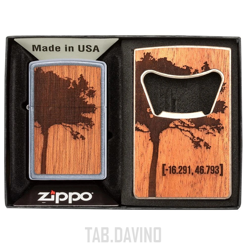 ZIPPO WOODCHUCK FLASCHENÖFFNER SET 49066 ZIPPO ORIGINAL USA